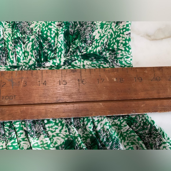 Boden Long Sleeved Dress 16 Selina Kelly Green Floral Knee Length - Picture 7 of 13